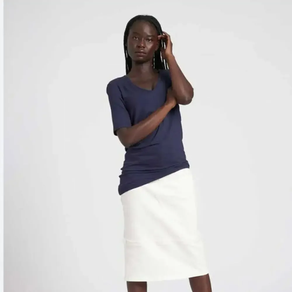 New Universal Standard Genevette jersey navy blue tunic blouse top size S(14) - Picture 12 of 12